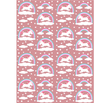 Cortina roller infantil tema de unicornio mágico - TenVinilo