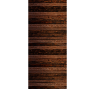 Cortina roller rústica patrón de listones de madera - TenVinilo