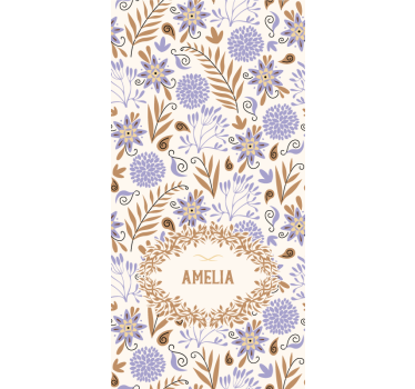 Cortina roller floral diseño floral personalizado - TenVinilo