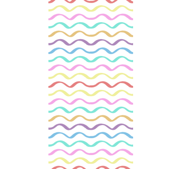 Cortina roller infantil líneas onduladas de colores - TenVinilo