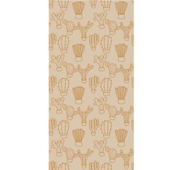 Estor enrollable beige patrón cactus - TenVinilo