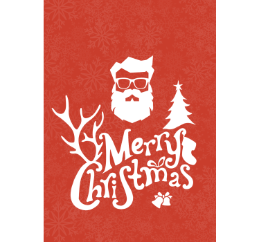 Cortina roller frase saludo de papá noel - TenVinilo