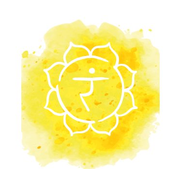 Estor estilo zen Símbolo del chakra del plexo solar - TenVinilo