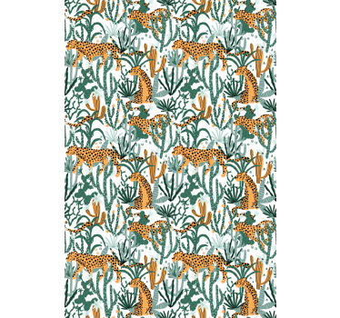 Cortina roller animales safari flora fauna - TenVinilo