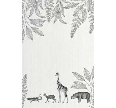 Estor enrollable infantil safari color gris - TenVinilo