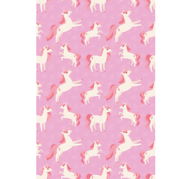 Cortina roller infantil fantasía de unicornio rosa - TenVinilo