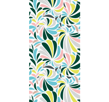 Cortina roller flores elegante patrón floral - TenVinilo