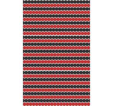 Cortina roller textura formas rojas y negras - TenVinilo