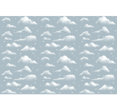 Cortina roller nubes patrón gris esponjoso - TenVinilo