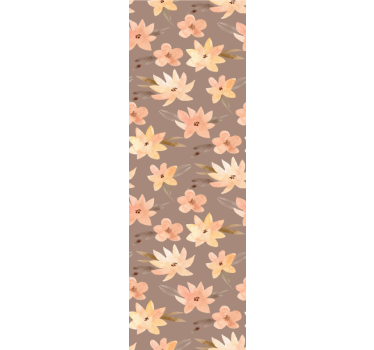 Cortina roller flores patrón floral suave - TenVinilo