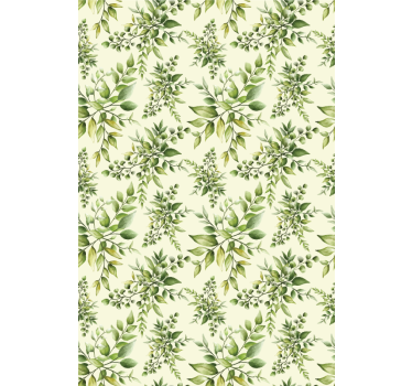 Cortina roller flores patrón de vegetación exuberante - TenVinilo