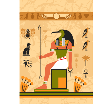Cortina roller original deidad del antiguo egipto - TenVinilo