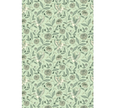 Cortina roller flores encantador diseño floral - TenVinilo