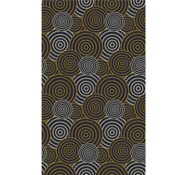 Cortina roller textura patrón de círculo concéntrico - TenVinilo