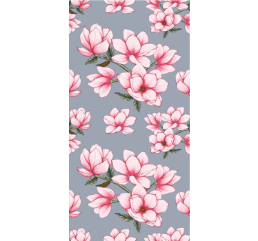 Cortina roller flores patrón de flor de magnolia - TenVinilo