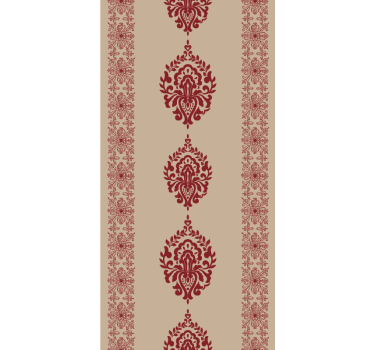 Cortina roller elegante motivos florales rojos - TenVinilo