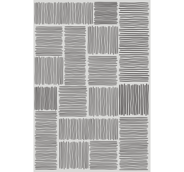 Estor estilo moderno Línea negro blanco decoración de mediados de - TenVinilo