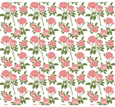 Cortina roller flores hermoso patrón de rosas - TenVinilo