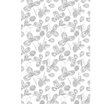 Estor estampado floral gris estilo bordado - TenVinilo