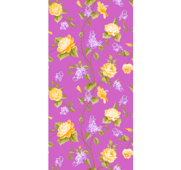 Cortina roller flores paneles florales en flor - TenVinilo