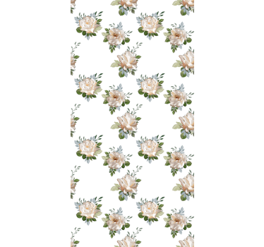 Cortina roller floral diseño de estilo cosmopolita - TenVinilo