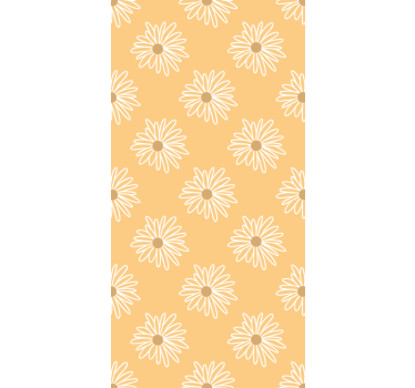 Cortina roller floral diseño de margarita amarilla - TenVinilo