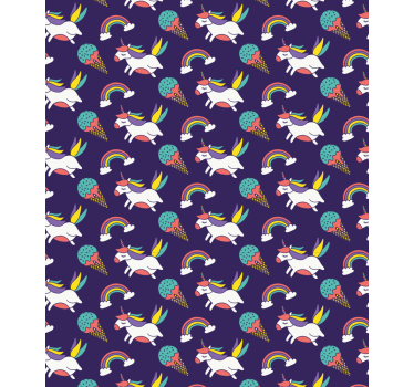 Estor infantil patrón de unicornio - TenVinilo