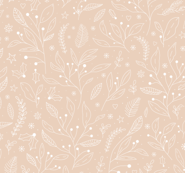 Estor beige plantas navideñas - TenVinilo