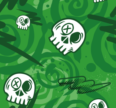 Estor juvenil calaveras de graffiti - TenVinilo