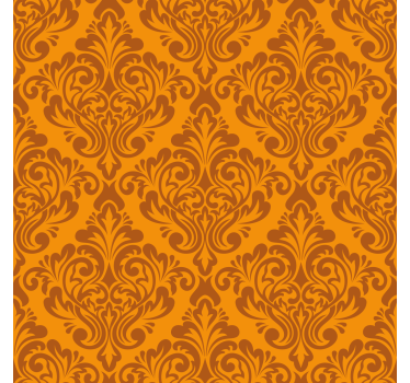 Estor para salón damasco naranja vintage - TenVinilo