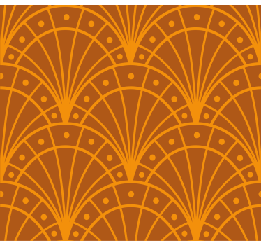 Estor para salón elegante artdeco naranja - TenVinilo