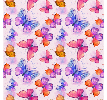 Estor de mariposas acuarela colorida - TenVinilo