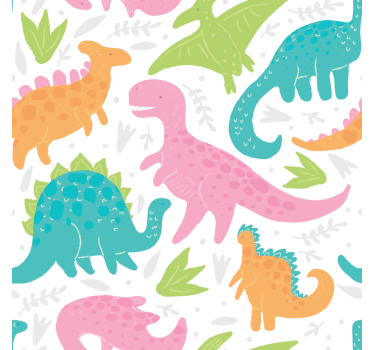 Estor de dinosaurios colores pasteles - TenVinilo