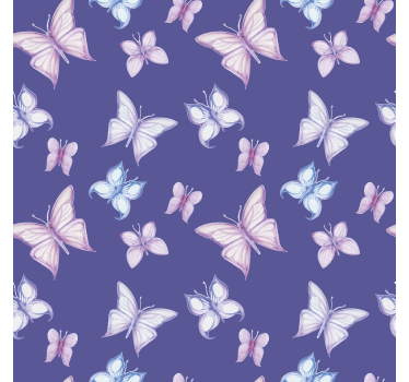 Estor de mariposas fondo morado - TenVinilo