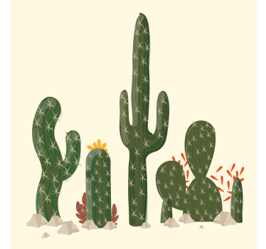 Estor cactus plantas grandes - TenVinilo