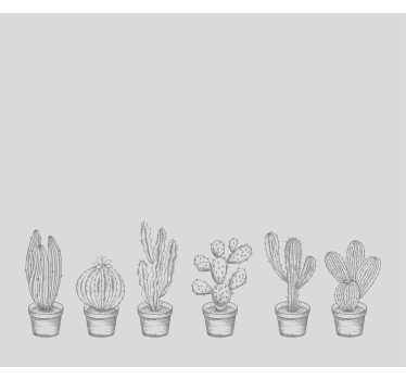 Estor cactus tonos grises - TenVinilo