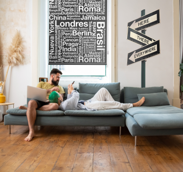 Estor con nombres de ciudades - TenVinilo