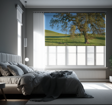 Estor para salón Diseño de árbol de naturaleza 3d - TenVinilo