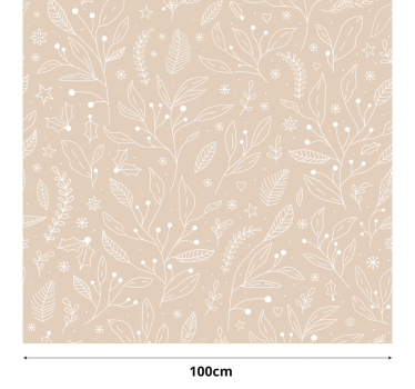 Estor beige plantas navideñas - TenVinilo