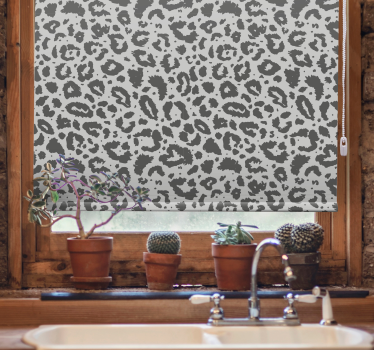 Cortina roller animales estampado de manchas de leopardo - TenVinilo