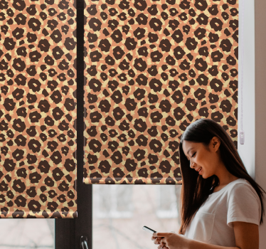 Cortina roller animales estampado de piel de leopardo - TenVinilo