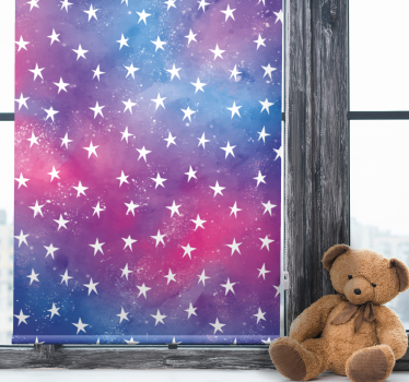 Cortina roller infantil patrón de cielo estrellado - TenVinilo