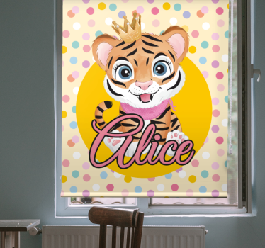 Cortina roller infantil tigre bebé personalizado - TenVinilo