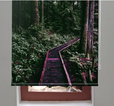 Cortina roller árboles sendero forestal - TenVinilo