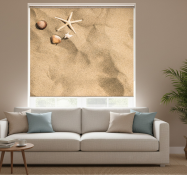 Cortina roller beige vibras de verano - TenVinilo