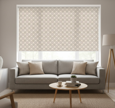 Cortina roller beige azulejos cemento beige - TenVinilo