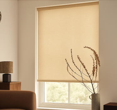 Cortina roller beige color simple y elegante - TenVinilo