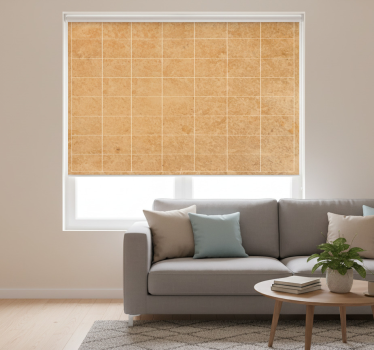 Cortina roller beige cuadrados beige claros - TenVinilo