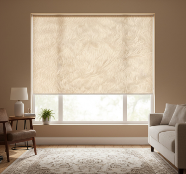 Cortina roller beige diseño efecto lana - TenVinilo