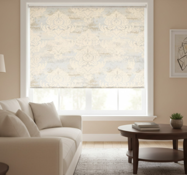 Cortina roller beige mosaico puzzle crema - TenVinilo